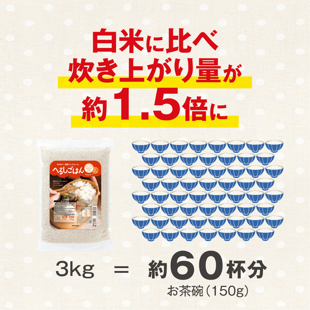 サラヤ｜へるしごはん 生米 3kg: サラヤ公式通販