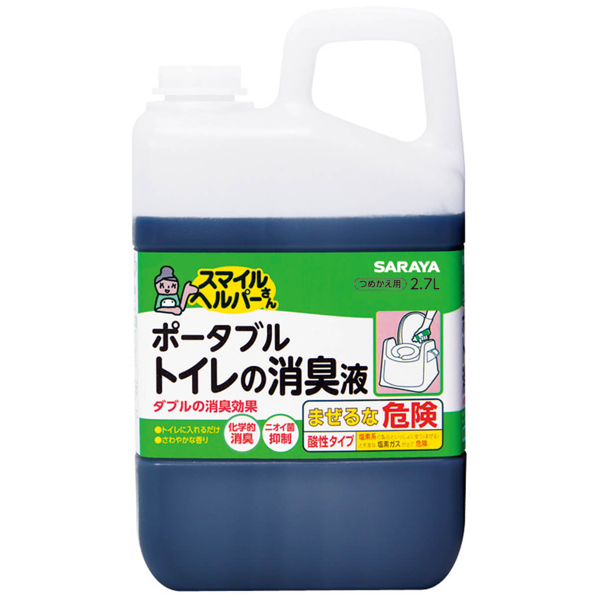 サラヤ｜スマイルヘルパーさん ポータブルトイレの消臭液 500mL 