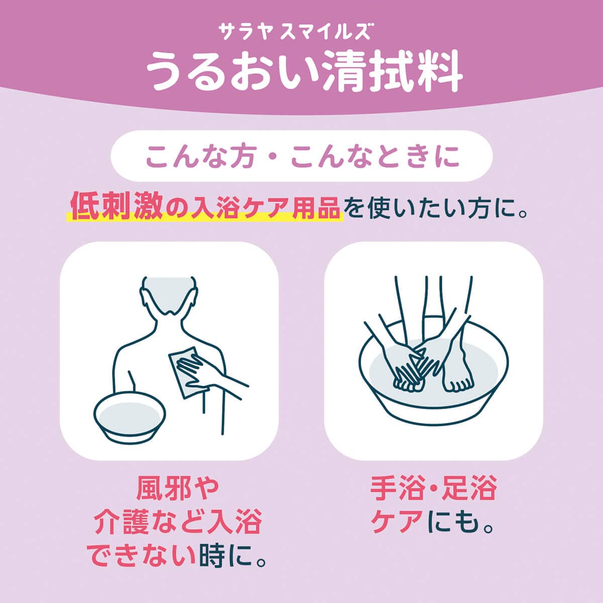 サラヤスマイルズ うるおい清拭料 210mL