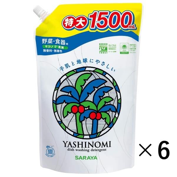 【まとめ買い】ヤシノミ 洗剤 1500mL 詰替用 6個セット