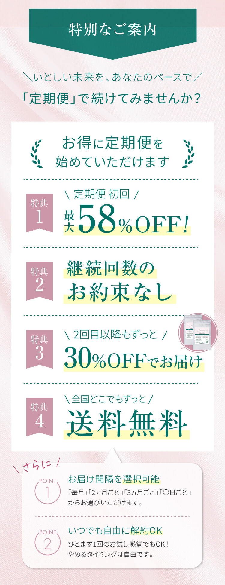 お得に定期便を始めていただけます