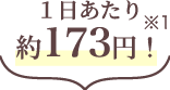 1日あたり約173円！