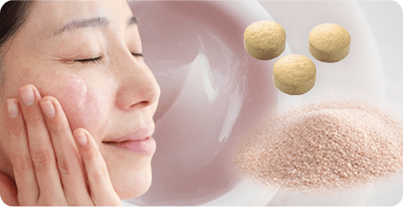 ジェルセラム、ルナフローラ、ラクトフェリンの粉末など