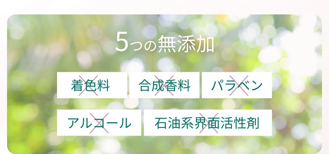 5つの無添加