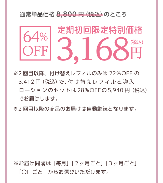 64％OFF3,168円