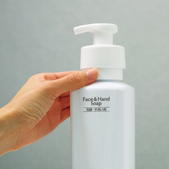 Face＆Hand Soap 洗顔・手洗い用PET容器 400mL 泡ポンプ付 SB-400F角型