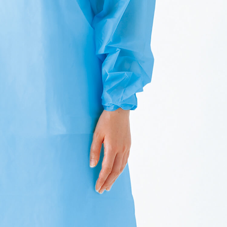 サラヤ｜プラスチックガウン ゴム袖式 12枚 ブルー XLサイズ: サラヤ ...