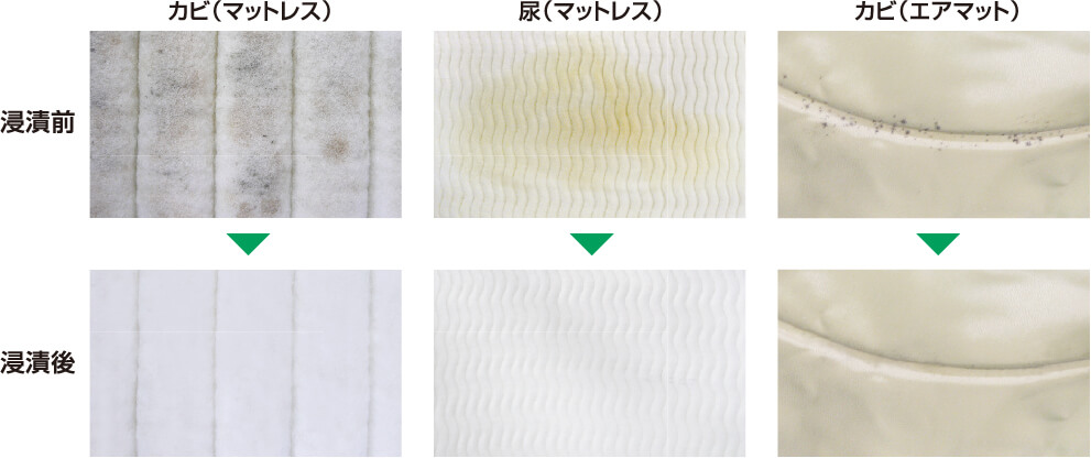 カビなどの汚れに対する漂白力