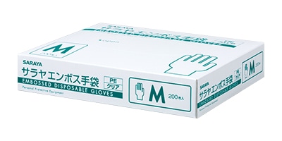 エンボス手袋PE クリア